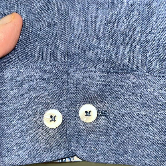 Rue Saint-Patrick Montreal Size Large Dress Shirt. Good Used Condition. Blue - Picture 9 of 16